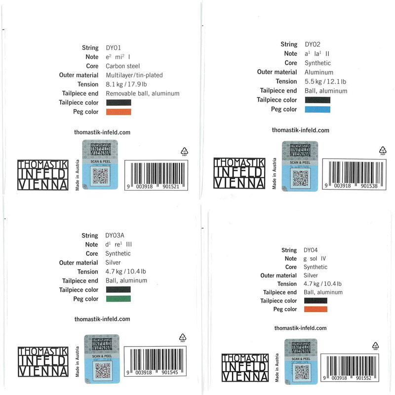 DYNAMO】ダイナモ バイオリン弦 SET (DY100) : ポジティブ Yahoo!店