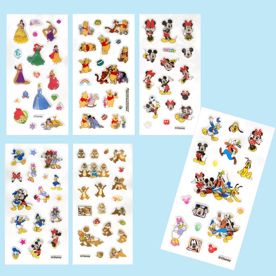 キャラクターシール・ステッカー　オールスター Disney（ディズニー） シール オールスター シール 全6種類×各1