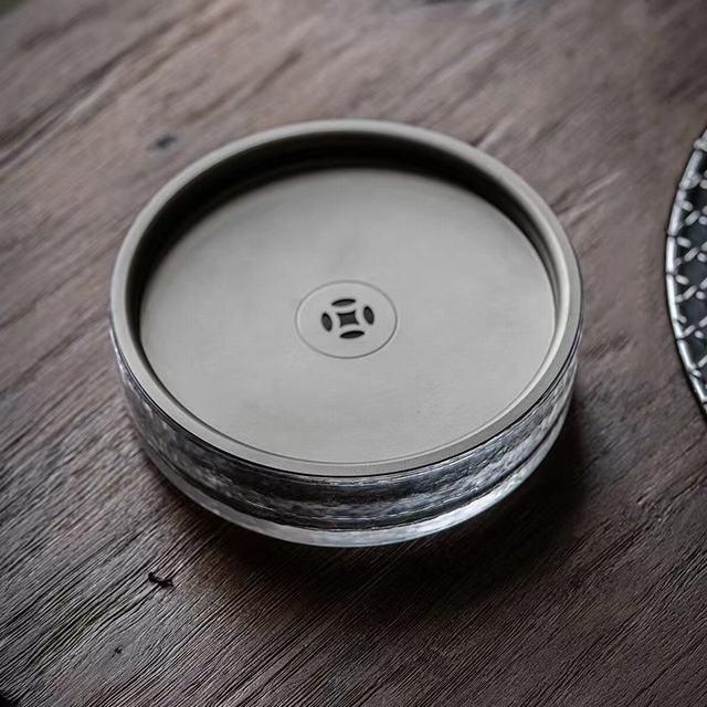 耐熱硝子 茶盤 茶こぼし ガラス 建水 けんすい 水盂 茶承 トレイ