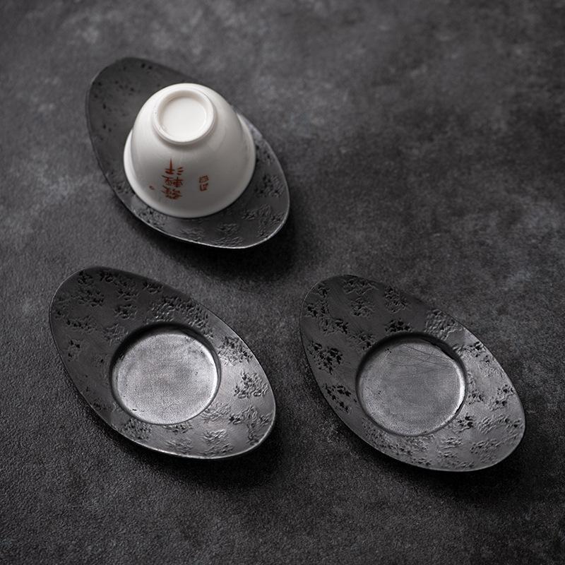錫製 茶托 茶器 茶道具 煎茶道具 元寶 5客 : POSSFAST - 通販 - Yahoo