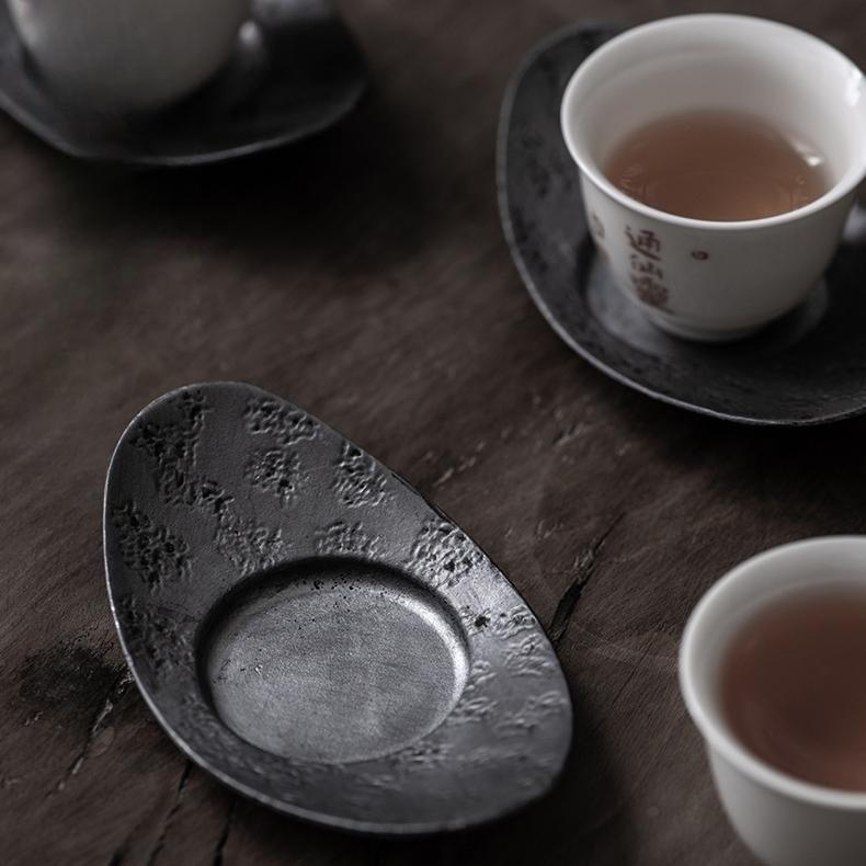 錫製 茶托 茶器 茶道具 煎茶道具 元寶 5客 : POSSFAST - 通販 - Yahoo