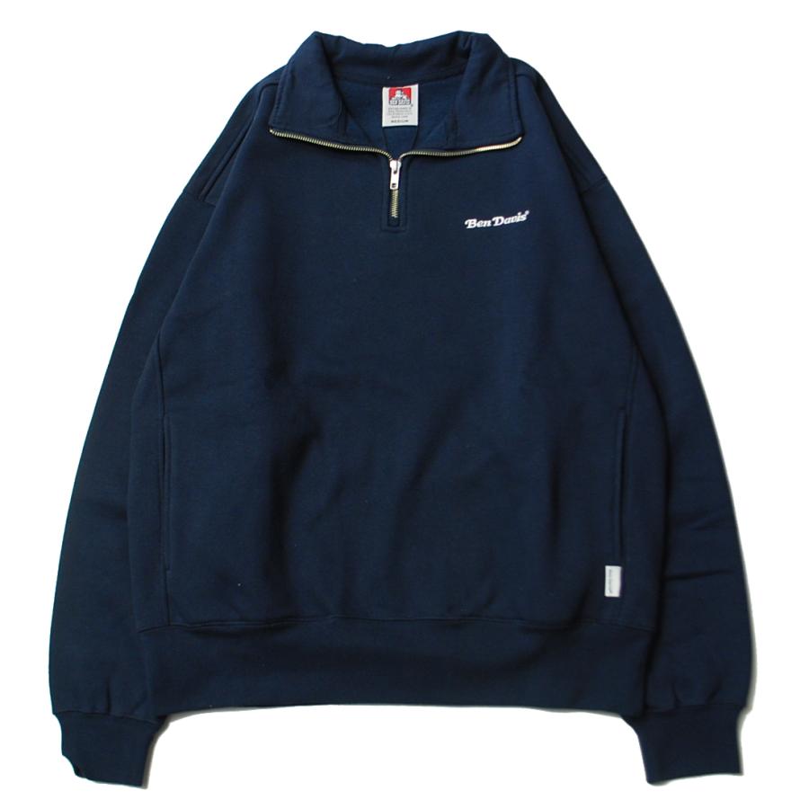 Ben Davis ハーフジップスウェット 青 BEN DAVIS ベン デイビス HEAVY HALF ZIP SWEAT NAVY / ネイビー