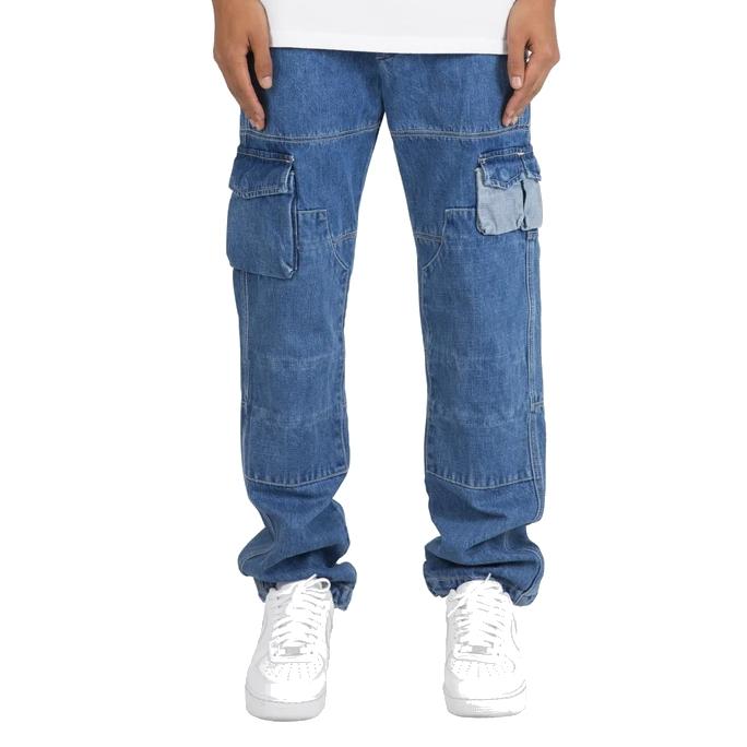 mnml（ミニマル） mnml V244 CARGO DENIM PANTS BLUE / ブルー デニム