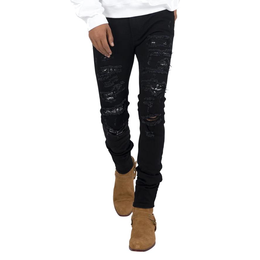 mnml ミニマル X165 STRETCH DENIM BLACK / ブラック デニム mnml ミニマル X165 STRETCH DENIM BLACK / ブラック デニム