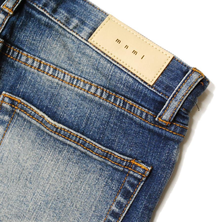 ミニマル mnml M12 DENIM STRETCH BLUE/ブルー デニム パンツ クラッシュ ダメージ リペア :mnmlpt09