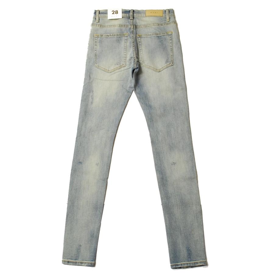 ミニマル　 ライトブルーダメージデニム 楽天市場】mnml ミニマル X1 STRETCH DENIM LT.BLUE クラッシュ