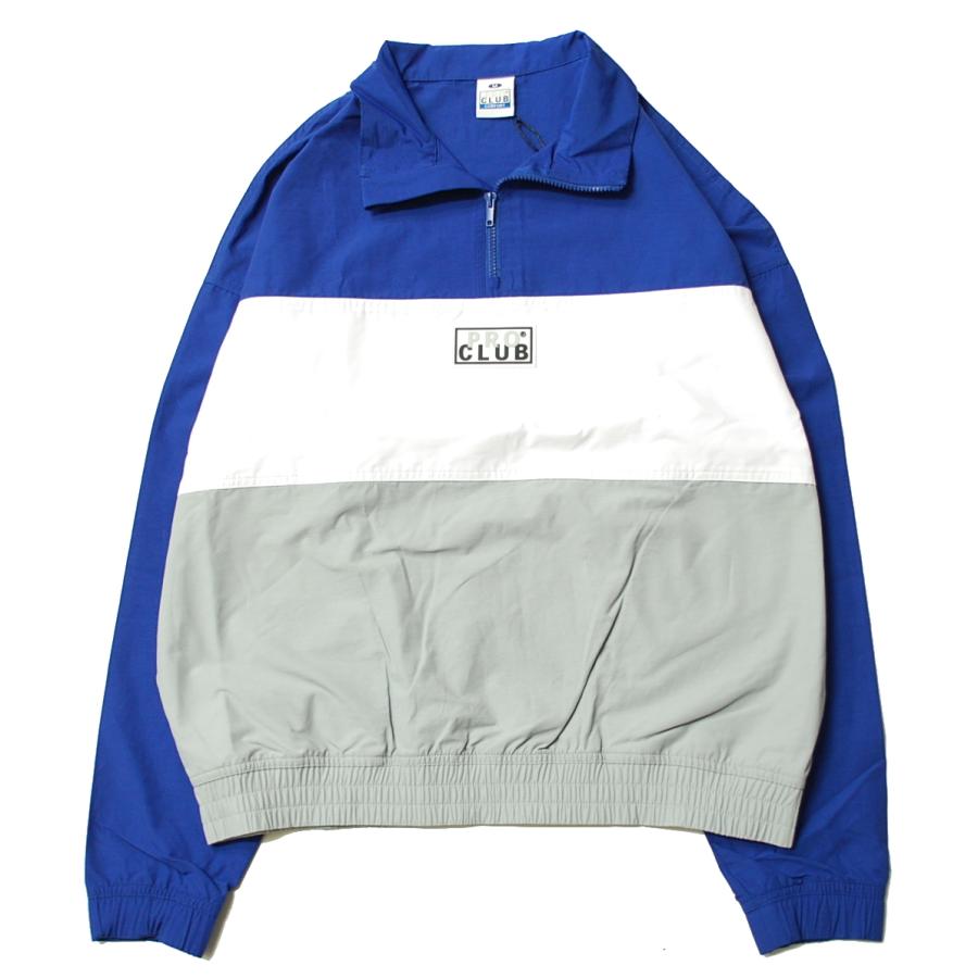 プロクラブ PRO CLUB COMFORT TRI-COLOR COTTON / NYLON HALF ZIP