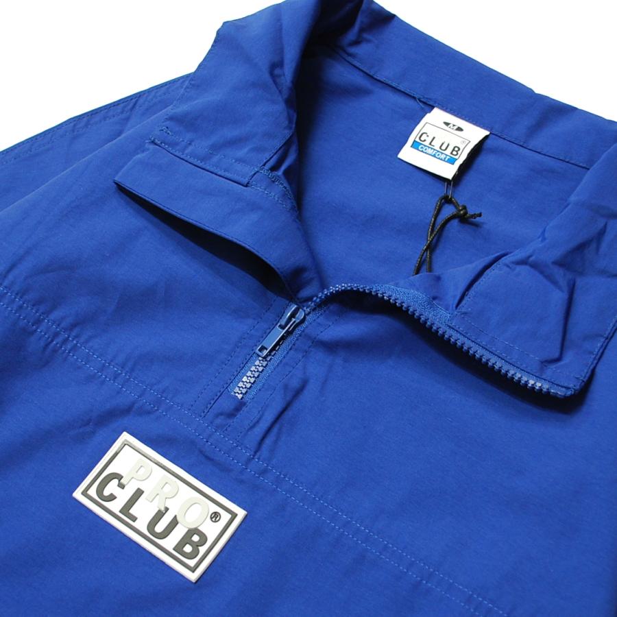 プロクラブ PRO CLUB COMFORT COTTON / NYLON HALF ZIP TRACK JACKET BLUE / ブルー