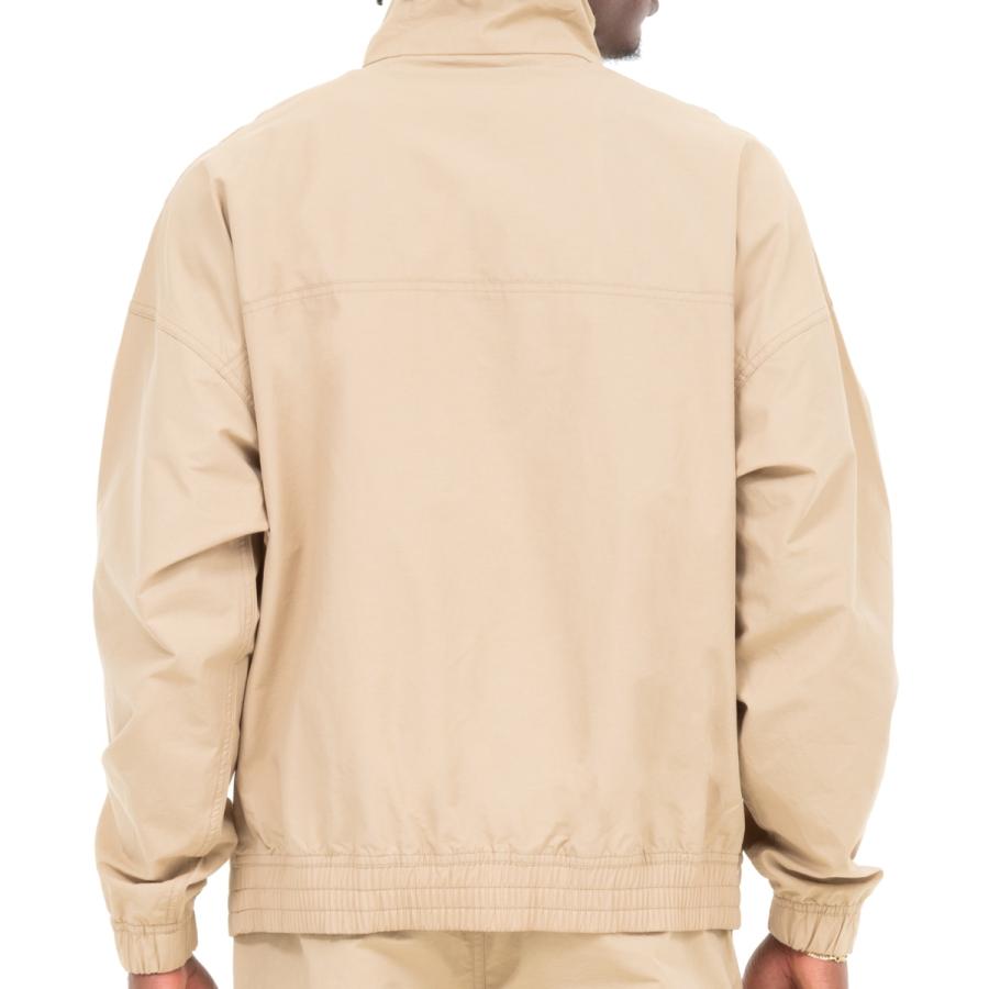 プロクラブ PRO CLUB COMFORT COTTON / NYLON HALF ZIP TRACK JACKET KHAKI / カーキ ナイロン ハーフジップ トラック ジャケット｜possibility｜07