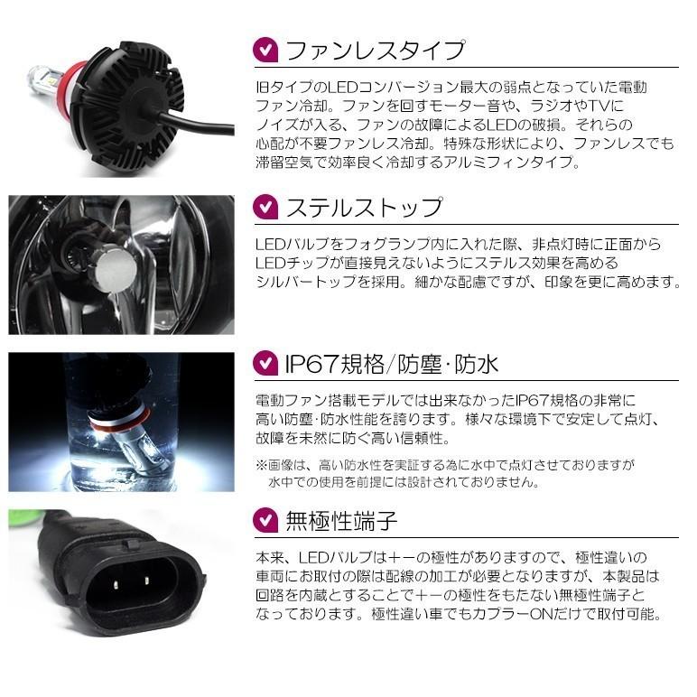 30系 前期 レクサス IS250/IS300h/IS350 LED フォグランプ H16 50W 12000ルーメン ZES リフレクター拡散 ファンレス 3色切替 3000K/6500K/8000K 車検対応｜possible｜07