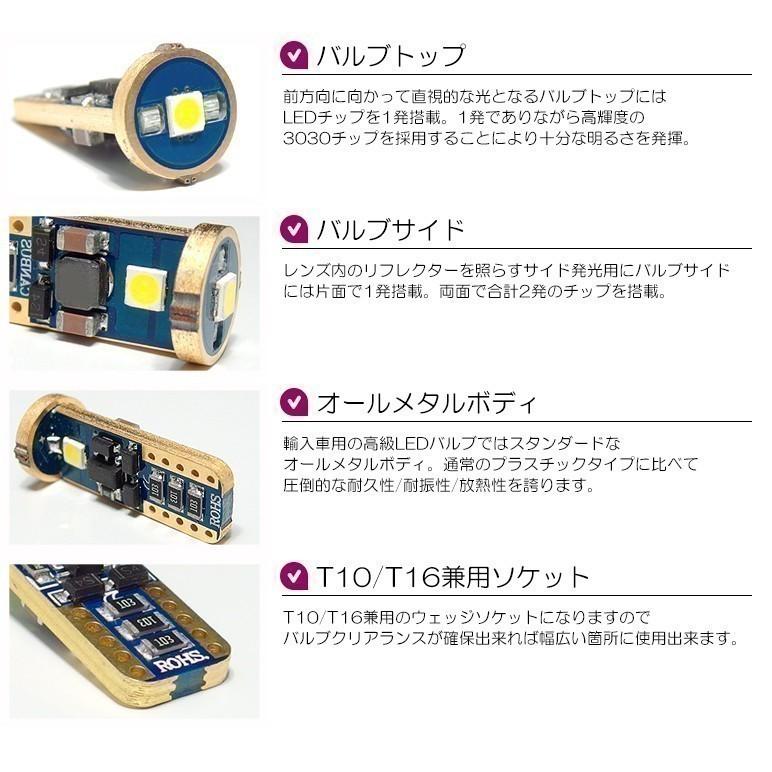 JC系/JC1/JC2 前期/後期 ライフ LED T10/T16 ナンバー灯 1.8W 3030チップ SMD 3発 メタルボディ ホワイト/6000K 1個入り｜possible｜05