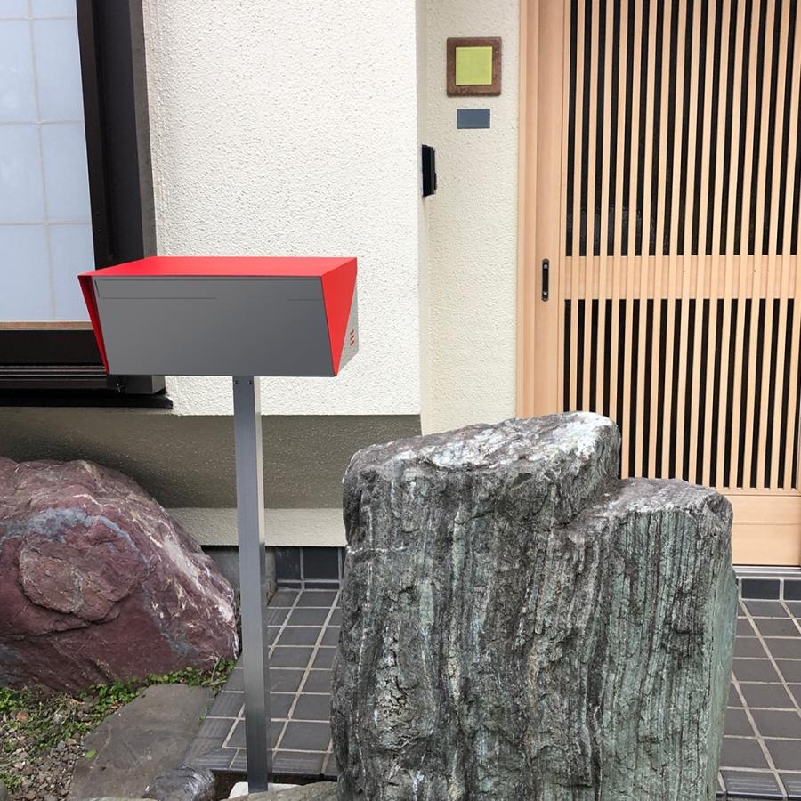 ポスト 郵便ポスト スタンド 自立 ポール おしゃれ 大型 防水 屋外用