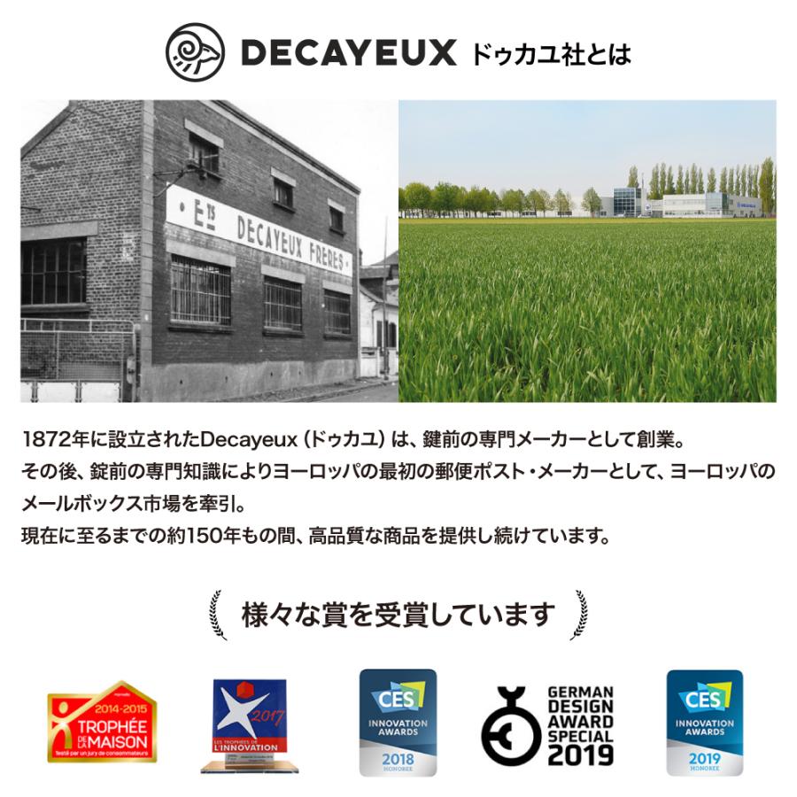 3年保証 ポスト 壁掛け おしゃれ 郵便ポスト 北欧 鍵付き A4 メールボックス 正規代理店 ドゥカユD110 ステンレス レバーハンドル付き 黒  緑 オレンジ LEONの画像