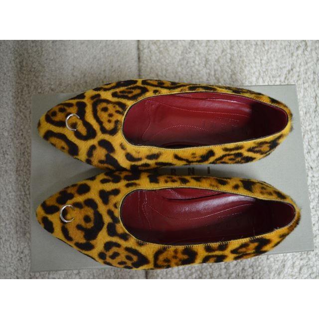 MARNI マルニ MARNI レオパード フラット パンプス シューズ靴37 
