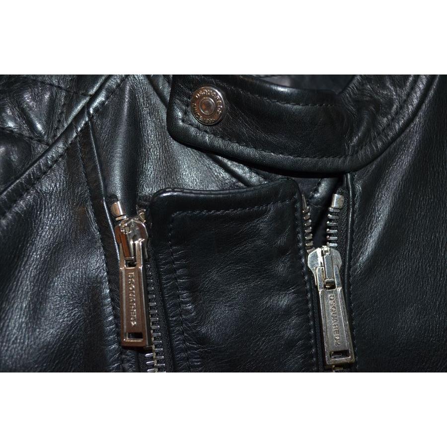 デ*ン様 DSQUARED2 ディースクエアード ライダース ジャケット 38 DSQUARED2（ディースクエアード） DSQUARED2 17aw カウレザー