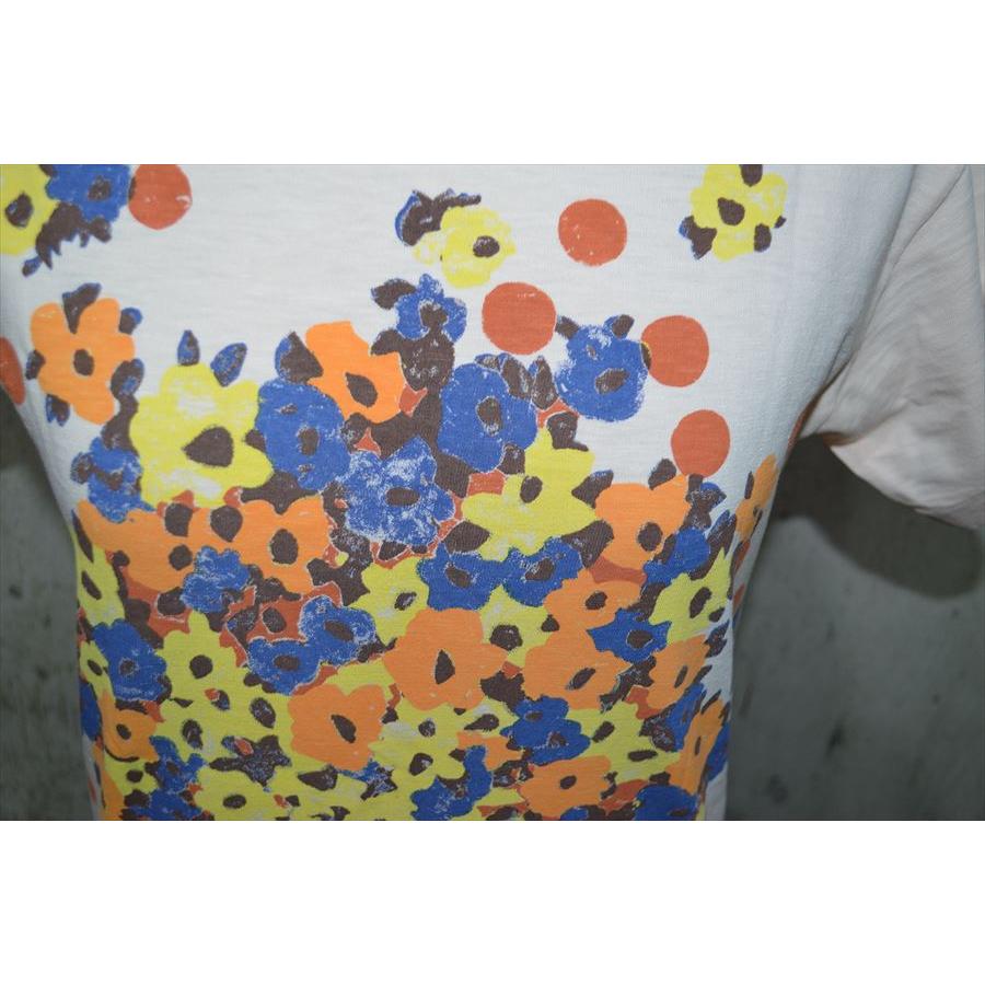 レディースファッション 美品 45R 小紋柄 レーヨン100% 半袖 Tシャツ