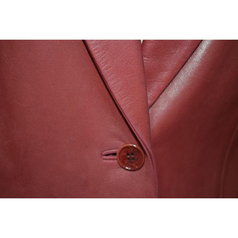 ロエベ／LOEWE ラムレザージャケット LOEWE】ロエベ ロゴ刻印 ラムレザージャケット ブラック