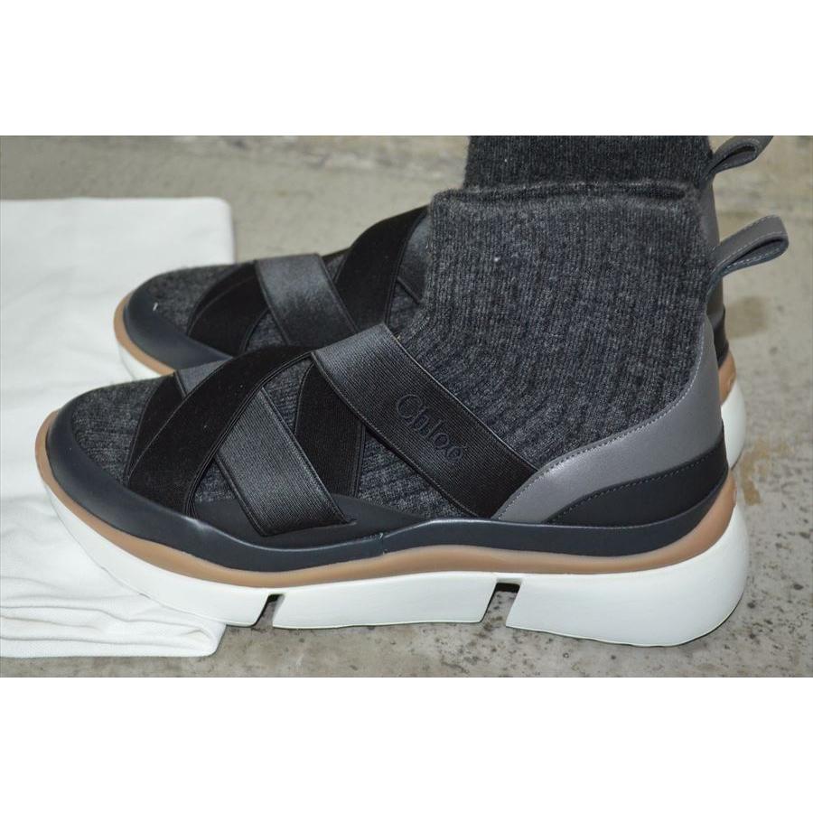 靴 Chloe 37 クロエ Chloe レザーメッシュスニーカー 38(約25cm) ホワイト×ピンク