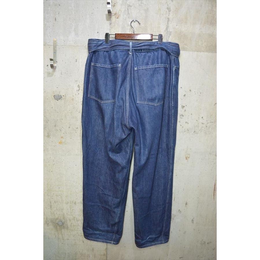コモリ COMOLI デニム ベルテッド パンツ 4 P01-03004 傷あり D5525 