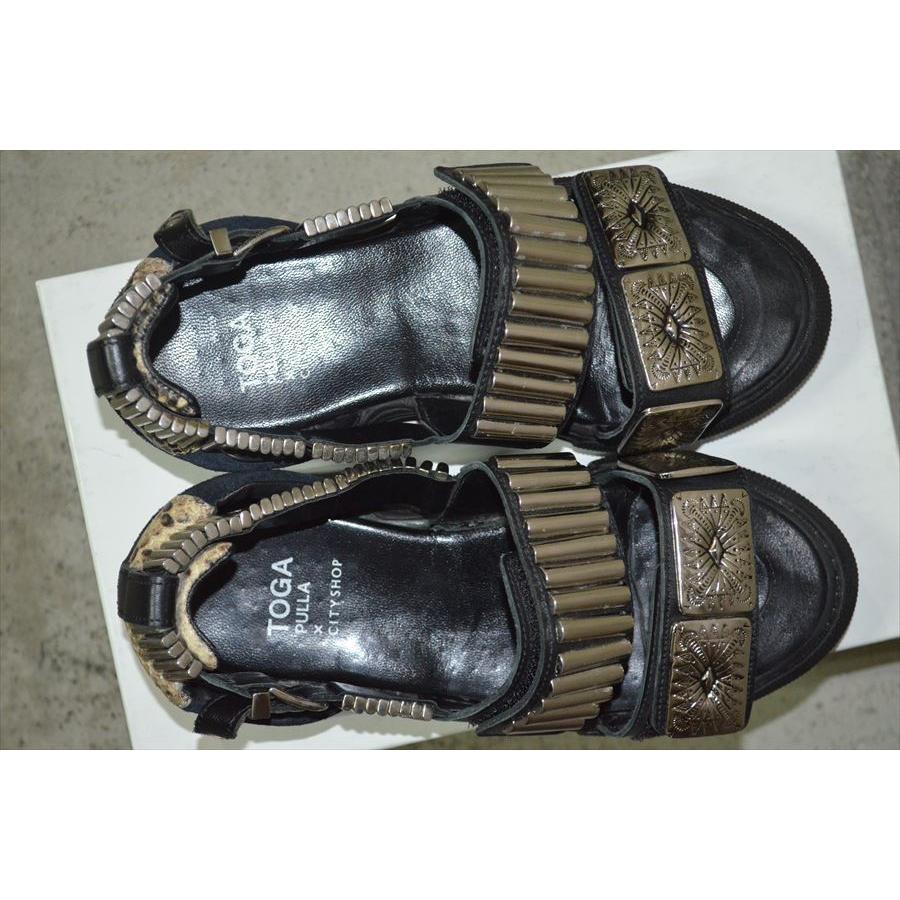 TOGA PULLA×CITY SHOP メタルサンダル ブラック｜TOGA PULLA ×CITYSHOP