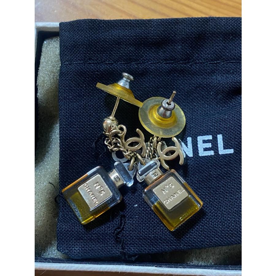 CHANEL　No.5ピアス CHANEL シャネル ココマーク NO.5 ストーン×パールスウィング