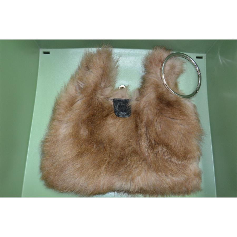 カルス CARUS ムートン ファー トート バッグ リング付き D8578