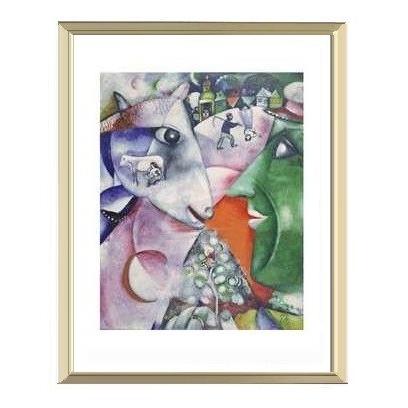 -マルク・シャガール アルミ額装ポスター-私と村(300×380×7.5mm) -おしゃれインテリアに- :chagal64m:アートオブポスター -  通販 - Yahoo!ショッピング