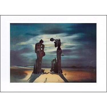 アートポスター-ミレー作「晩鐘」の考古学的追憶(40cm×50cm） -ダリ