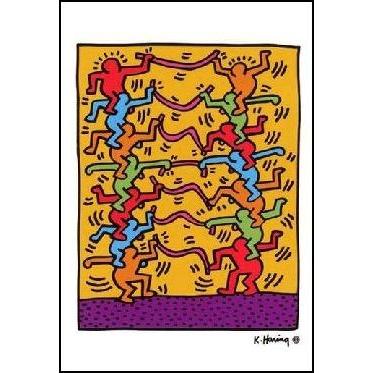 キースヘリング　ビンテージポスター Keith Haring / American Music Festival 1988 - ポップアート