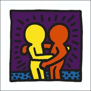 ブラックフライデーセール！キ―ス　ヘリング　ア―トポスター　1987 アートポスター-無題1987年(300x300mm) キース・ヘリング