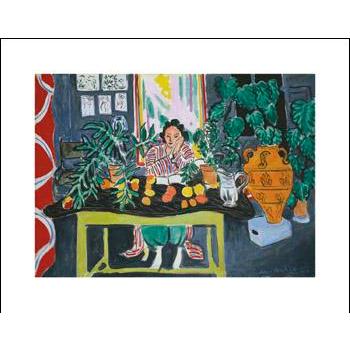 アートポスター-エトルリアの壺と室内1940年(281×358mm) マティス