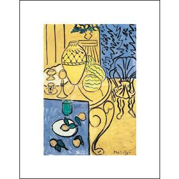 アートポスター-マティス 黄色と青のインテリア（281x358mm