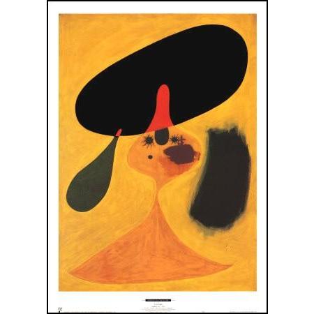 -ミロ アートポスター-少女の肖像(546×762mm) ジョアン・ミロ -おしゃれインテリアに- | 