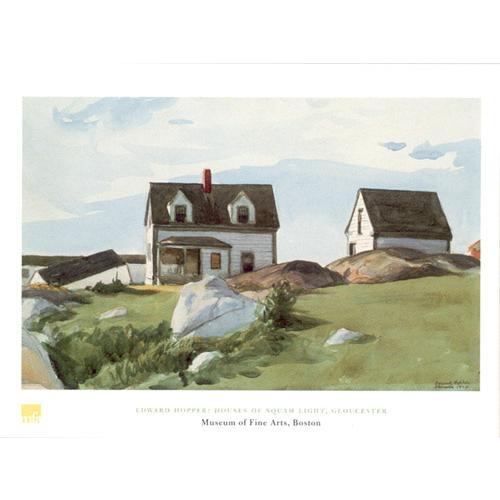 ホッパー Houses of Squam Light Gloucester 60cm×80cm -おしゃれインテリアに-｜poster