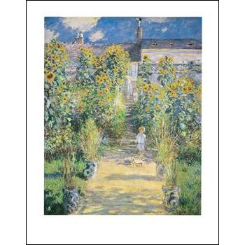 -モネ アートポスター-ヴェトゥイユの画家の庭(281×358mm) -おしゃれインテリアに- | 