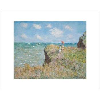 -モネ アートポスター-プールヴィユの崖の散歩1882年(281×358mm) -おしゃれインテリアに- | 