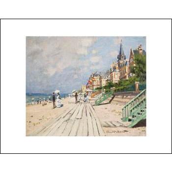 -モネ アートポスター-トゥルーヴィルの海辺1870年(281×358mm) -おしゃれインテリアに- | 