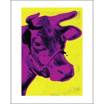 -ウォーホル アートポスター-牛1971年(黄とピンク) -281x358mm- -おしゃれインテリアに- | 