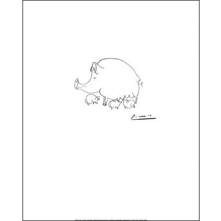 ピカソ アートポスター ブタ 40x50cm パブロ ピカソ おしゃれインテリアに Picass167 アートオブポスター 通販 Yahoo ショッピング