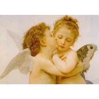 アートポスター- ファーストキス 60cm×80cm 天使・ルネッサンス アートポスター- ファーストキス 60cm×80cm 天使・ルネッサンス
