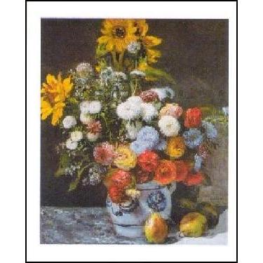 -アートポスター- 花瓶の花 (40cm×50cm）　オーギュスト・ルノアール -おしゃれインテリアに- | 