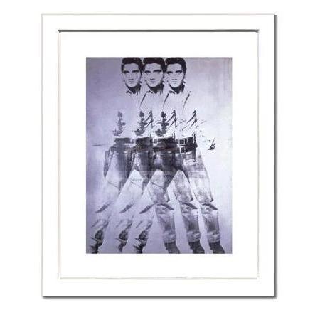 アンディ・ウォーホル額付ポスター-エルビス1963年(トリプル・エルビス