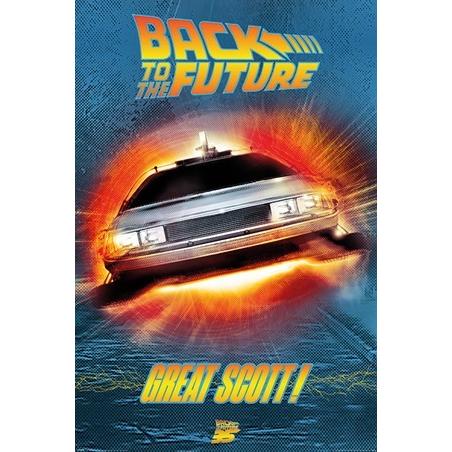 バック・トゥ・ザ・フューチャー　映画ポスター／フレーム付　Back to the Future　Great Scott!　91.5×61cm