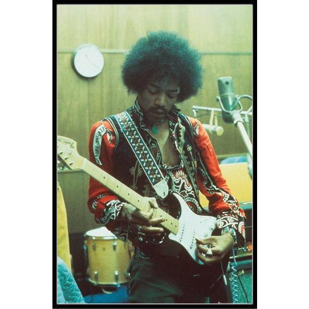 ジミ ヘンドリックス ポスターフレームセット Jimi Hendrix Studio Lp09f ポスタービンヤフー店 通販 Yahoo ショッピング