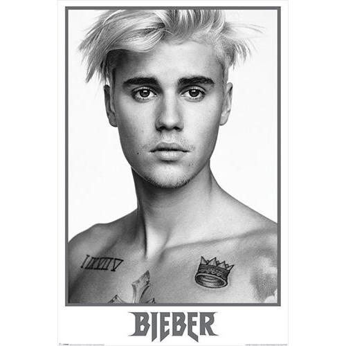 ジャスティン ビーバー ポスター Justin Bieber Bieber Black And White Pp ポスタービンヤフー店 通販 Yahoo ショッピング