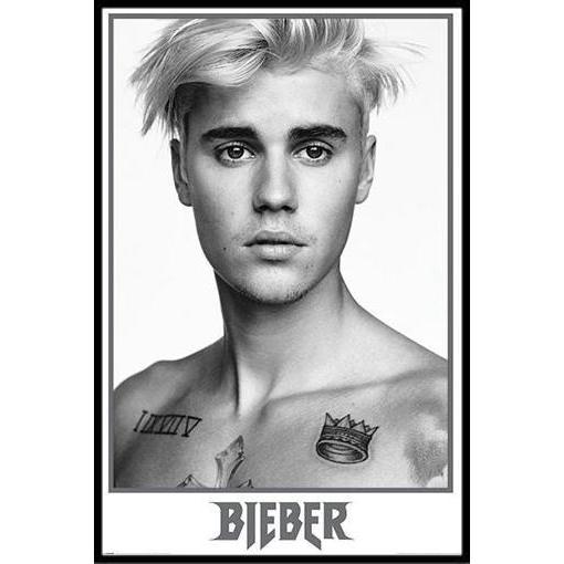 ジャスティン ビーバー ポスターフレームセット Justin Bieber Bieber Black And White Ppf ポスタービンヤフー店 通販 Yahoo ショッピング