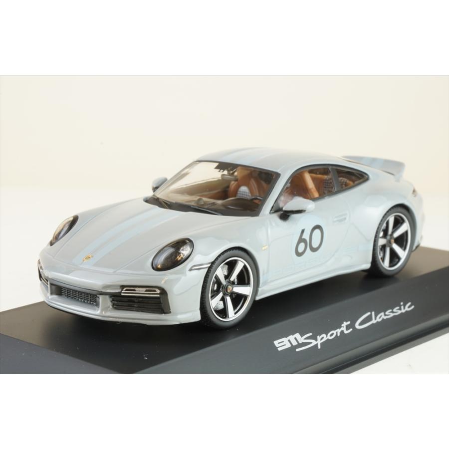 911 Sport Classic ミニカー シルバー Spark 1:18 Porsche 911 (992) Sport Classic #60 sport grey