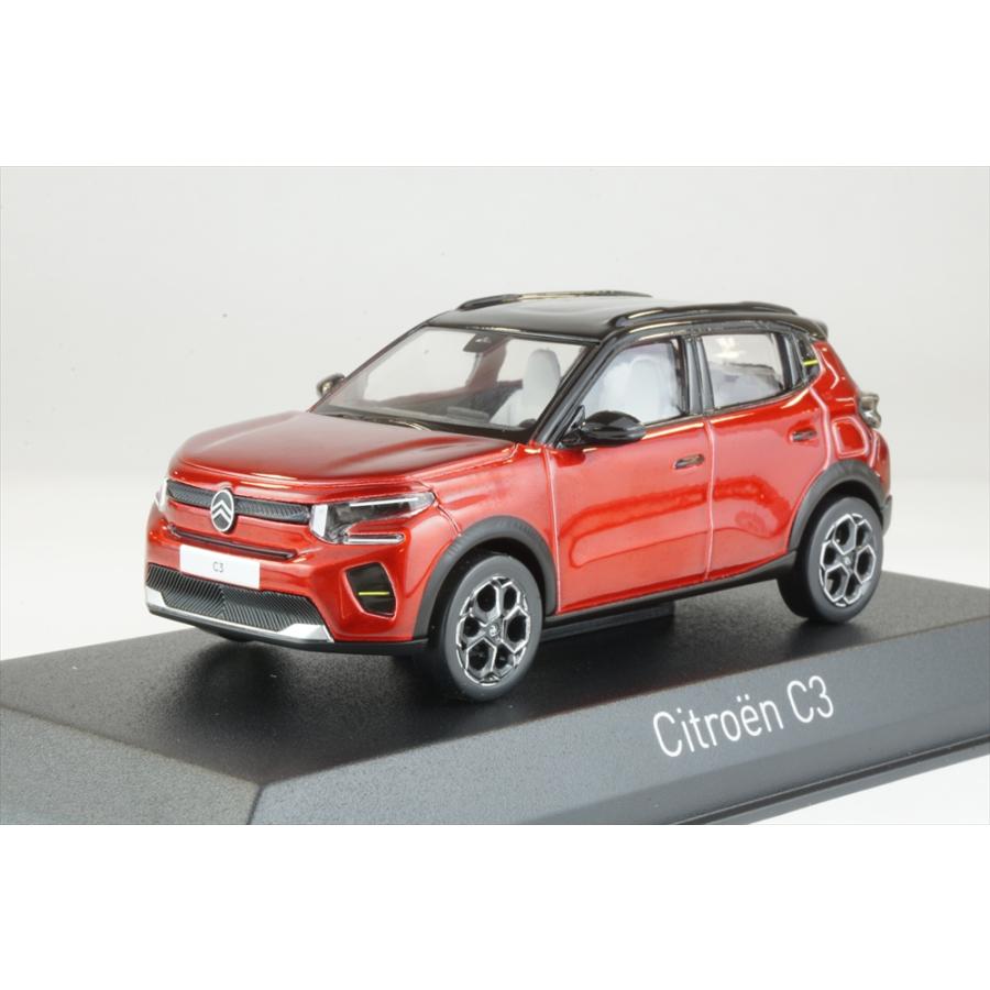 ノレブ 1/43 シトロエン C3 2024 エリクシールレッド/ブラックルーフ