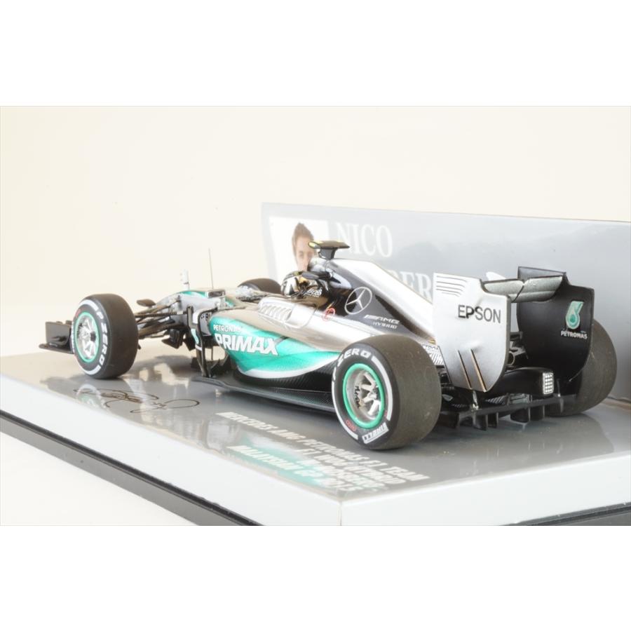 ミニチャンプス 1/43 メルセデスAMG ペトロナスF1チーム W06 ハイブリッド 2015 マレーシアGP No.6 N.ロズベルグ スペシャルver.  完成品ミニカー 417150006の画像