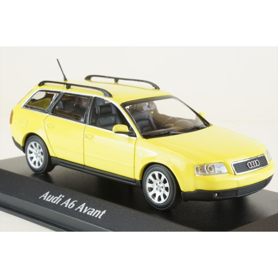 マキシチャンプス 1/43 アウディ A6 アバント 1997 イエロー 完成品 